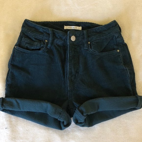 PacSun Pants - PacSun Corduroy Blue/Green Shorts